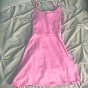 SO brand, pink, cross back, built in shorts and bra